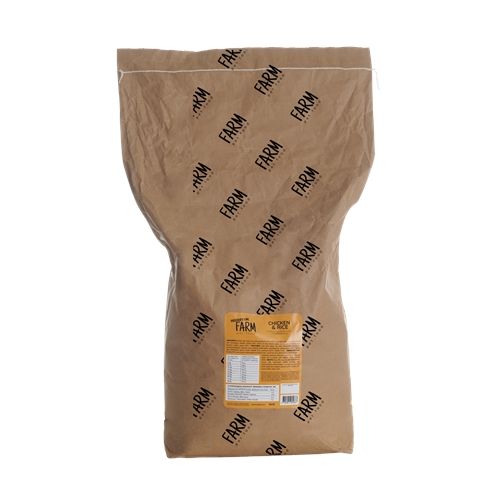 FARM CROQUETTES POUR CHIENS GRANDE RACE POULET ET RIZ, 10 KG
