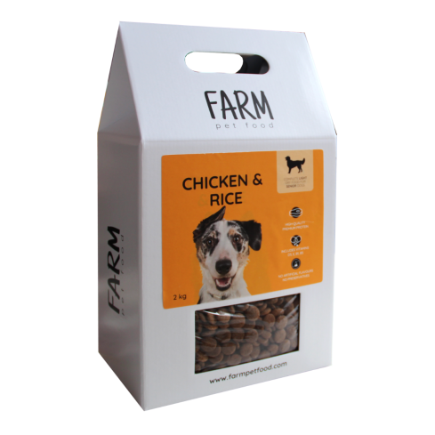 FARM CROQUETTES POUR CHIENS LIGHT POULET&RIZ, 2KG
