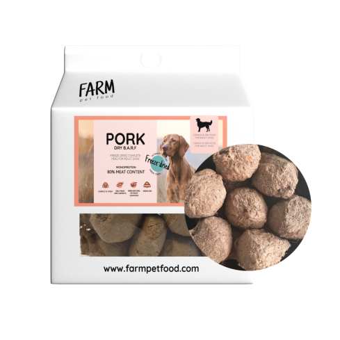 FARM  B.A.R.F. PORC LYOPHILISÉ, 150G